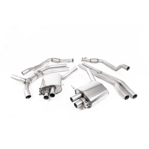 Ligne d'échappement Cat/Fap-Back à valves MILLTEK Audi RS4 B9 avec FAP (2019+) (Road+) Ligne d'échappement Cat/Fap-Back à valves MILLTEK Audi RS4 B9 avec FAP (2019+) (Road+)