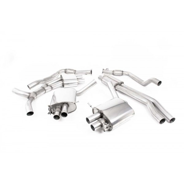 Ligne d'échappement Cat/Fap-Back à valves MILLTEK Audi RS4 B9 2,9 V6 avec FAP (2019+) Homologuée Ligne d'échappement Cat/Fap-Back à valves MILLTEK Audi RS4 B9 2,9 V6 avec FAP (2019+) Homologuée