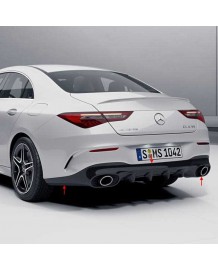 Diffuseur arrière + embouts échappements CLA35 AMG pour Mercedes CLA (C/X118) Pack AMG  (2019+)