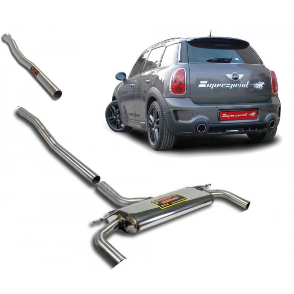 Echappement SUPERSPRINT Mini Cooper JCW R60 Countryman ALL4 218ch (2012-2016)- Ligne Cat-Back