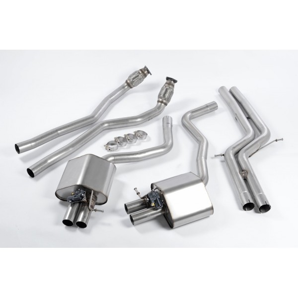 Ligne d'échappement Cat-Back à valves MILLTEK Audi RS6 / RS7 C7 4,0 TFSI (2013-2018) (Racing)