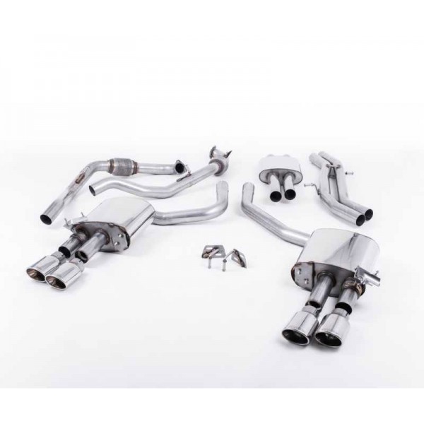 Ligne d'échappement Cat-Back à valves MILLTEK Audi S4 & S5 Sportback B9 (2016+) (Homologuée)