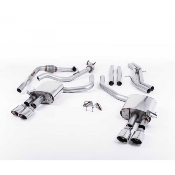 Ligne d'échappement Cat-Back à valves MILLTEK Audi S4 & S5 Sportback B9 (2016+) (Racing)