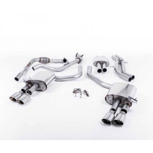 Ligne d'échappement Cat-Back à valves MILLTEK Audi S5 B9 3,0 V6 Coupé & Cabriolet (2017+) (Homologuée)