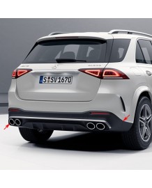 Diffuseur arrière + embouts échappements GLE53 AMG pour Mercedes GLE SUV V167 Pack AMG (2019+)