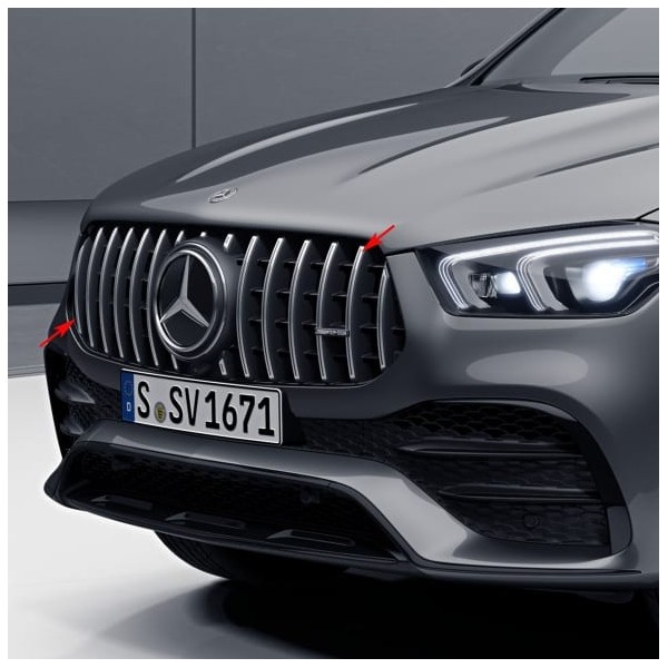 Calandre Avant Diamant Chromé Noir Pour Mercedes GLE V167 / C167 Avec Pack AMG Sport - Neuf