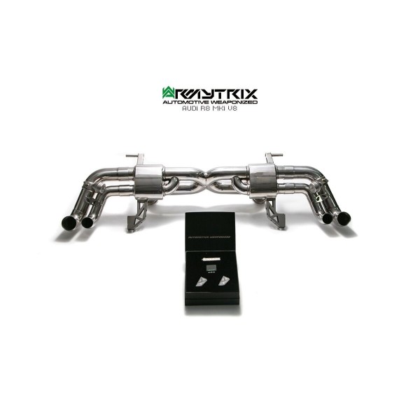 Echappement Inox ARMYTRIX Audi R8 V8 4.2 FSI Coupé/Spyder - Cat Back à valves (2007-2012)