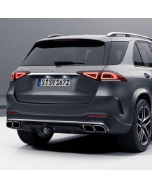 Diffuseur arrière + embouts échappements GLE63 AMG pour Mercedes GLE SUV V167 Pack AMG (2019+)