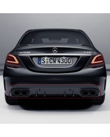 Diffuseur arrière + embouts échappements C43 AMG Facelift Mercedes Classe C Berline/Break (W/S205) Pack AMG (03/2014+)