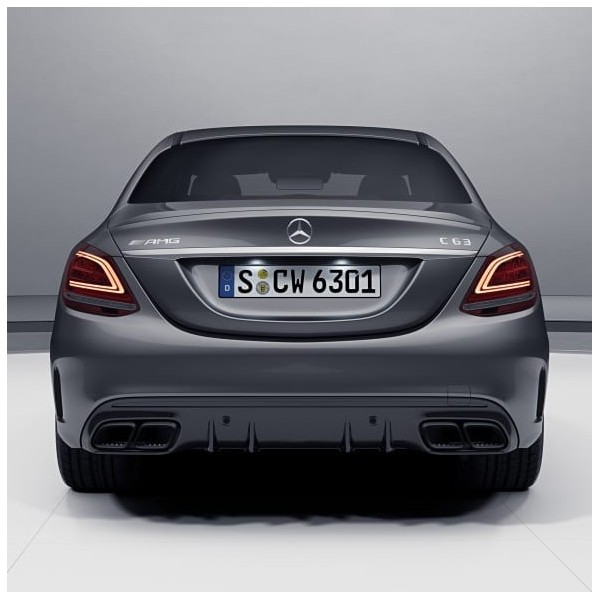 Diffuseur arrière + embouts échappements C63 AMG Facelift Mercedes Classe C Berline/Break (W/S205) Pack AMG (03/2014+)