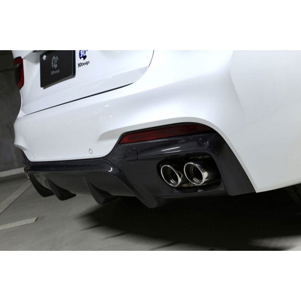 Diffuseur arrière en Carbone 3DDesign pour Bmw X6 F16 Pack M