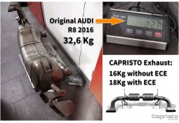 Echappement CAPRISTO Audi R8 V10 / V10 PLUS (2015+) - Silencieux à valves (Homologué)