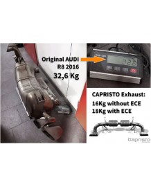 Echappement CAPRISTO Audi R8 V10 / V10 PLUS (2015+) - Silencieux à valves (Homologué)
