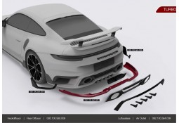 Diffuseur arrière TECHART Porsche 992 Turbo + S