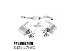 Ligne d'échappement Cat/Fap-Back à valves MILLTEK VW Arteon 2.0 TSI 280Ch 4Motion avec/sans FAP (2017-2019)(2019+)(Homologuée)