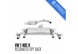 Ligne d'échappement Fap-Back à valves MILLTEK VW T-Roc R 2,0 TFSI 300Ch avec FAP (2019+) (Homologuée)