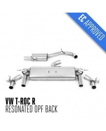 Ligne d'échappement Fap-Back à valves MILLTEK VW T-Roc R 2,0 TFSI 300Ch avec FAP (2019+) (Homologuée)