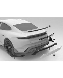 Lettrage "Techart" arrière TECHART Porsche TAYCAN (2020+)