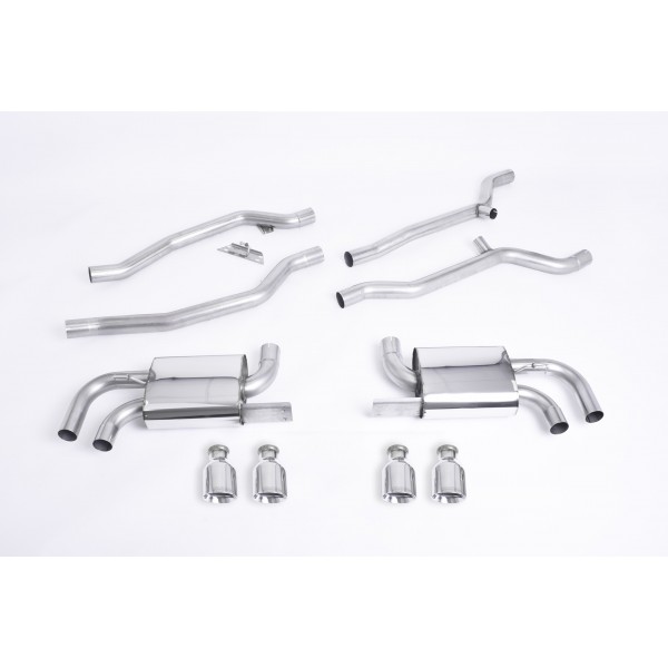 Ligne d'échappement Cat-Back MILLTEK Porsche Cayenne 958.1 4,8 V8 Turbo (2010-2014)(Bruyant)