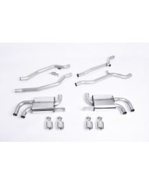 Ligne d'échappement Cat-Back MILLTEK Porsche Cayenne 958.1 4,8 V8 Turbo (2010-2014)(Bruyant)