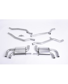 Ligne d'échappement inox Cat-Back MILLTEK Porsche Cayenne 958.1 4,8 V8 Turbo (2010-2014)(Sport)