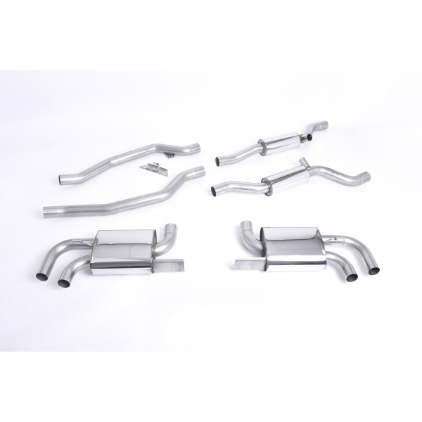 Ligne d'échappement inox Cat-Back MILLTEK Porsche Cayenne 958.1 4,8 V8 Turbo (2010-2014)(Homologuée)