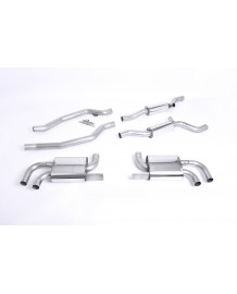 Ligne d'échappement inox Cat-Back MILLTEK Porsche Cayenne 958.1 4,8 V8 Turbo (2010-2014)(Homologuée)