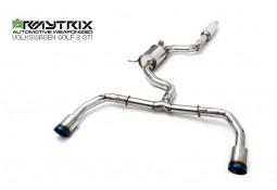 Echappement inox ARMYTRIX Golf 8 GTI 2,0 TSI 245ch/300ch (2020+)-Ligne Fap-Back à valves