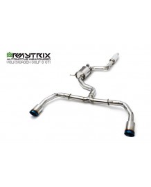 Echappement inox ARMYTRIX Golf 8 GTI 2,0 TSI 245ch/300ch (2020+)-Ligne Fap-Back à valves