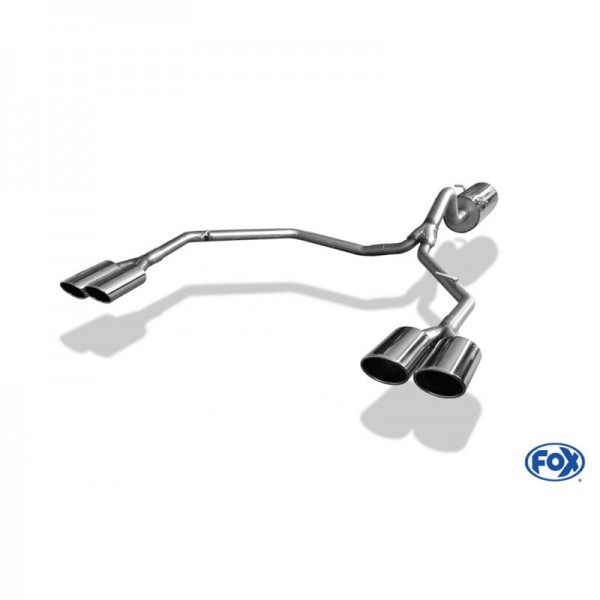 Ligne d'échappement inox Cat-Back FOX VW AMAROK 2,0 BiTDI / 3,0 V6 TDI (2010+)