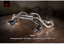 Echappement Inox Fi EXHAUST Porsche 718 Boxster GTS & Spyder / Cayman GT4 4,0l (718/982) (2019+)-Silencieux à valves Race