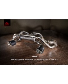 Echappement Inox Fi EXHAUST Porsche 718 Boxster GTS & Spyder / Cayman GT4 4,0l (718/982) (2019+)-Silencieux à valves Race