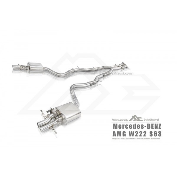 Echappement Inox Fi EXHAUST Mercedes S63 AMG (W222) (2013+) - Ligne Cat-Back à valves