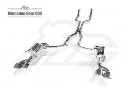 Echappement inox Fi EXHAUST Mercedes Classe C63 AMG W/C/S204 (2007-2013)-Ligne Complète à valves