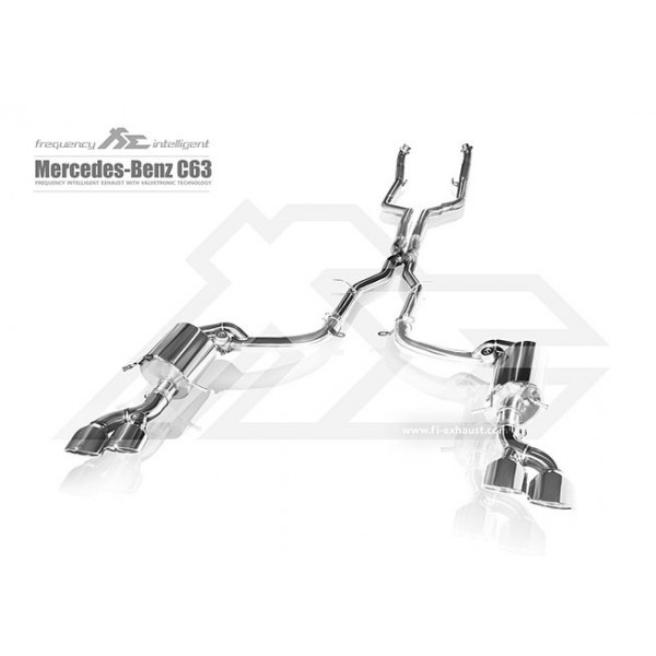 Echappement inox Fi EXHAUST Mercedes Classe C63 AMG W/C/S204 (2007-2013)-Ligne Complète à valves