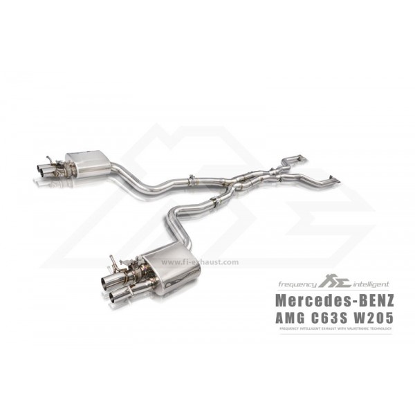 Echappement inox Fi EXHAUST Mercedes C63S AMG (W/S/C205) (2014+)(2019+) - Ligne Cat-Back à valves