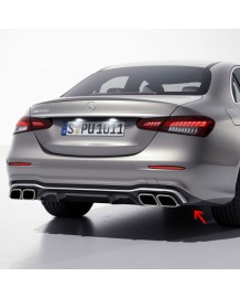 Diffuseur arrière + embouts échappements E63S AMG pour Mercedes Classe E Berline W213 Pack AMG Facelift (07/2020+)