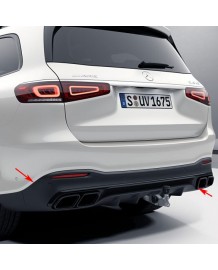 Diffuseur arrière + embouts échappements GLS63 AMG pour Mercedes GLS X167 Pack AMG (2020+)