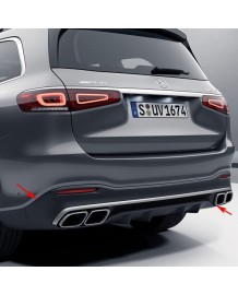 Diffuseur arrière + embouts échappements GLS63 AMG pour Mercedes GLS X167 Pack AMG (2020+)