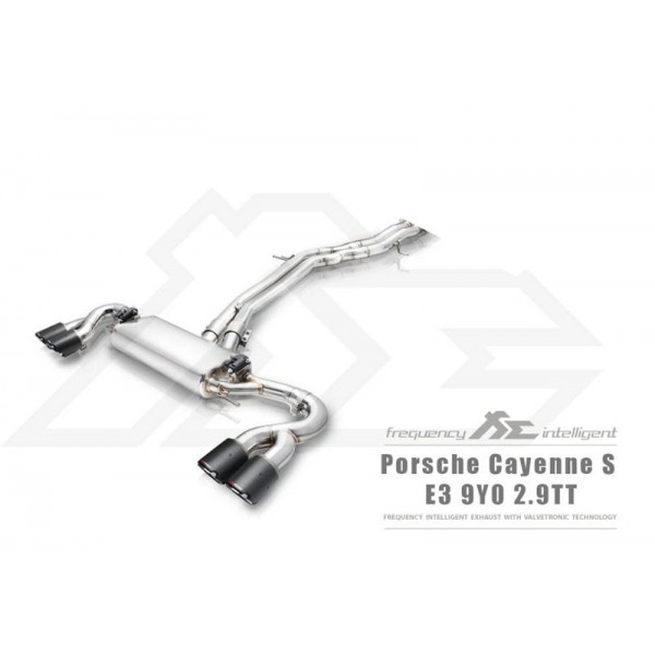 Echappement Inox Fi EXHAUST Porsche Cayenne S 2.9T E3 - Ligne Cat/FAP-Back à valves