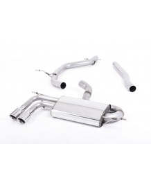 Ligne d'échappement inox Cat-Back MILLTEK Audi A3 1,8 TSI 3 Portes 2WD 8P (2008-2012)