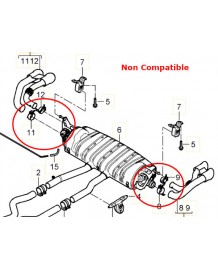 Echappement TUBI STYLE Porsche Cayenne Turbo / GTS / S 4,8l 957 (2007-2010) - Silencieux