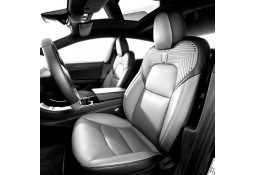 Housse de siège de Voiture en Cuir pour Tesla Model 3/Model Y 2017-2022,  Compatibles avec Airbag, Accessoire Interieur