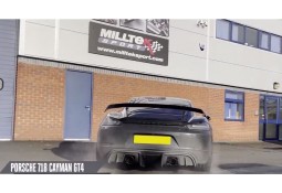 Ligne d'échappement inox Cat-Back MILLTEK Porsche 718 Cayman GT4 / Boxster GTS 4,0 FAP/OPF (-02/2020)