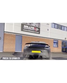 Echappement inox MILLTEK Porsche 718 Cayman GT4 / Boxster GTS 4.0 (02/2020+)- Silencieux à valves (Race)