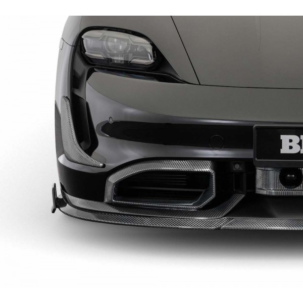 Extensions de pare-chocs avant Carbone BRABUS PORSCHE TAYCAN Turbo S (2020+)