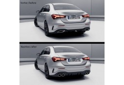 Diffuseur arrière + embouts échappements A45 S AMG pour Mercedes Classe A BERLINE (V177) Pack AMG