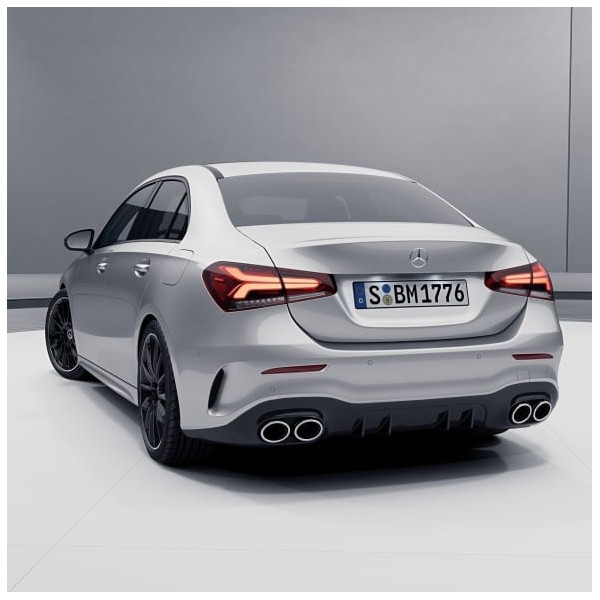 Diffuseur arrière + embouts échappements A45 S AMG pour Mercedes Classe A BERLINE (V177) Pack AMG