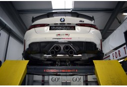 Diffuseur carbone + Echappement inox QUICKSILVER BMW M4 G82 G83 / M3 G80 (2020+) -Silencieux à Valves