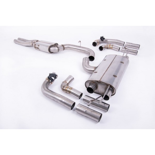 Ligne d'échappement inox FAP-Back à valves MILLTEK Audi RS3 8Y Berline 400Ch (2021+)(Homologuée)